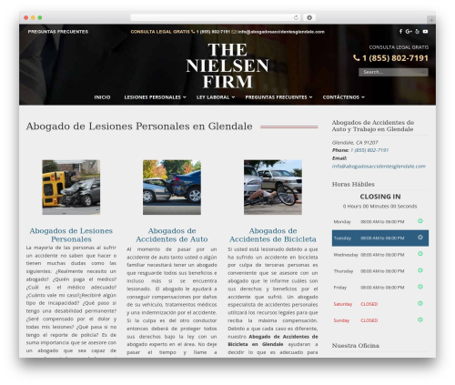 Business opening hours pro WordPress plugin - abogadosaccidentesglendale.com