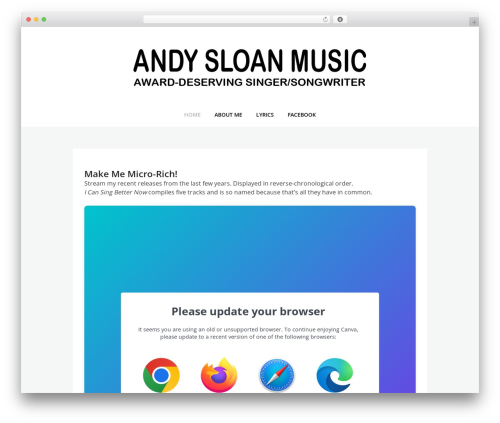 Ignites theme WordPress - andysloan.net