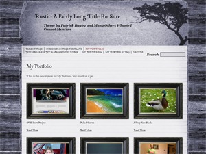 Rustic premium WordPress theme by Patrick Bagby
