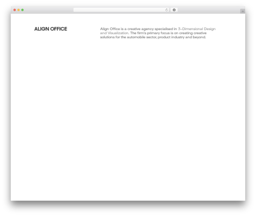 Tech WordPress theme design - alignoffice.com
