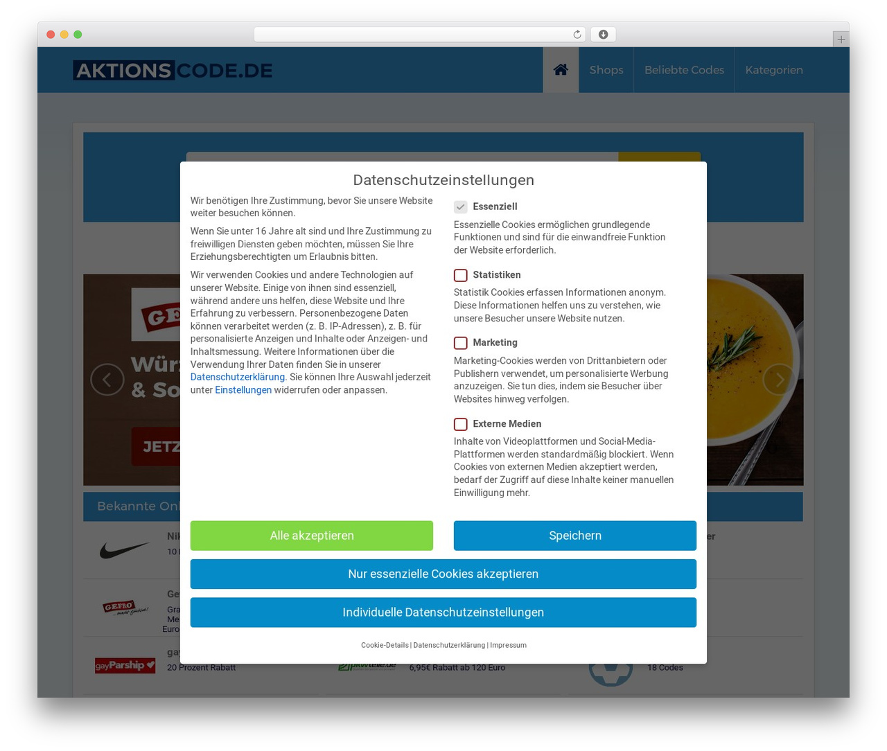 Aktionscode.de WordPress ecommerce theme - aktionscode.de