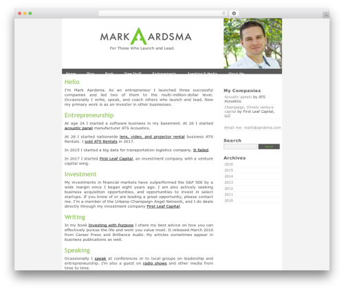 Blass2 theme WordPress - aardsma.com
