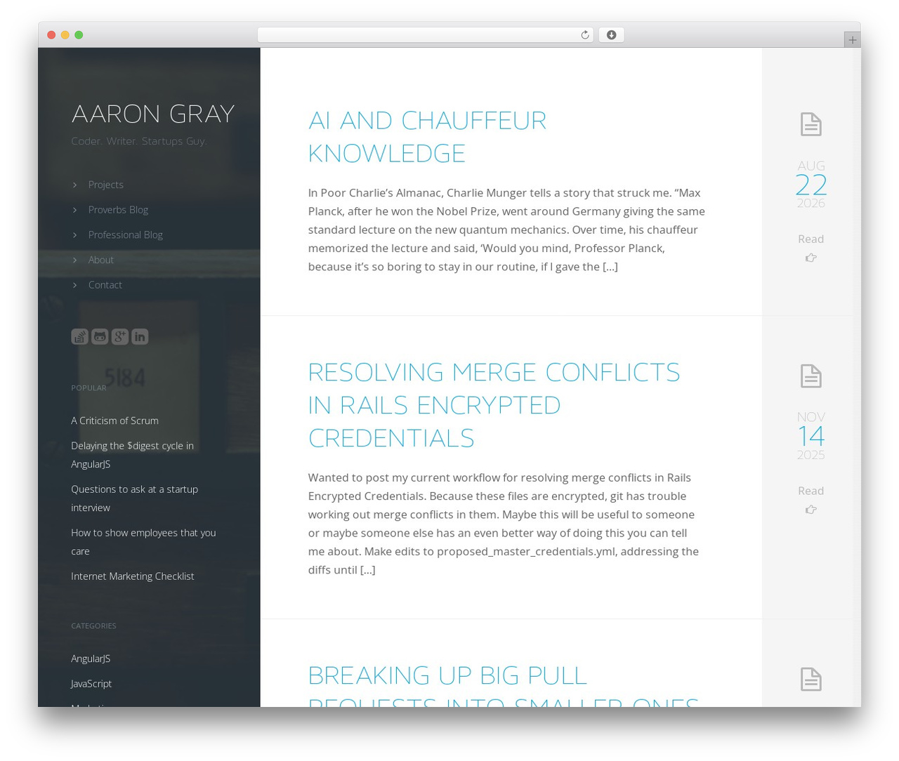Captain theme WordPress - aaron-gray.com Captain theme WordPress - aaron-gray.com