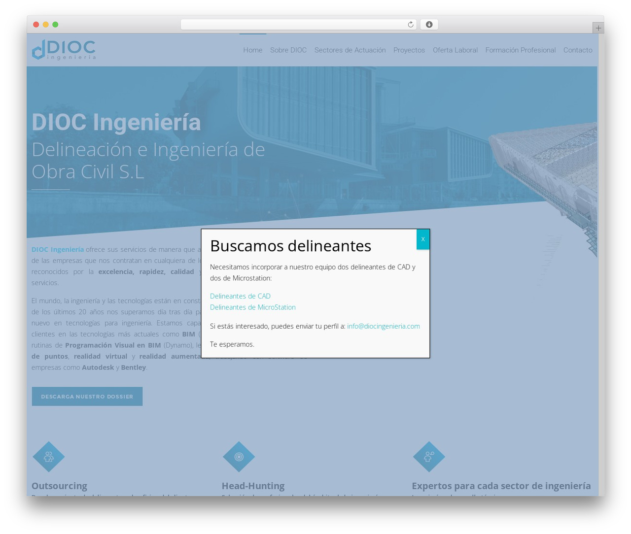 DFD Native WordPress theme - diocingenieria.com