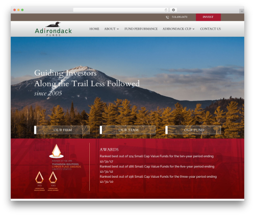 Divi WordPress theme - adirondackfunds.com