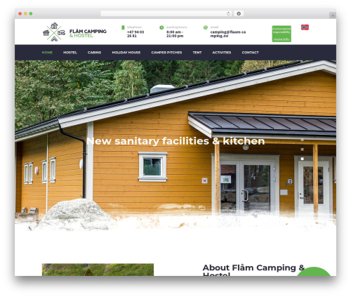 Campterra WordPress theme - flaam-camping.no