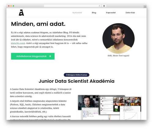 Hello Elementor best WordPress theme - adatlabor.hu