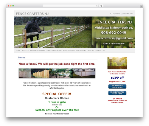 picolight premium WordPress theme - fencecraftersnj.com