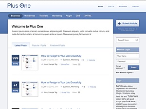 PlusOne WordPress theme PlusOne WordPress theme