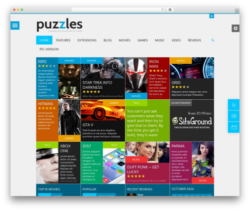 Puzzles WordPress theme - puzzles.themerex.net