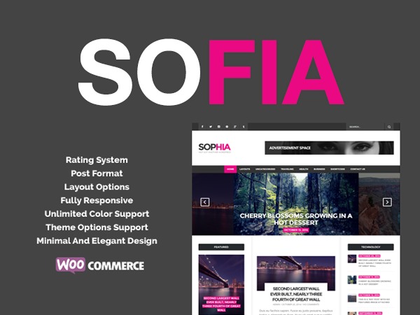 Sofia WordPress blog theme Sofia WordPress blog theme
