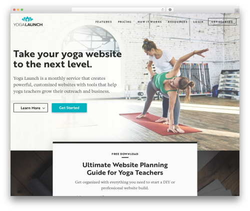 Theme WordPress Yoga Launch Theme - yogalaunch.com