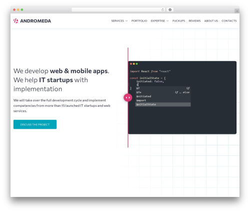 WordPress theme Andromeda - andromeda-web.site
