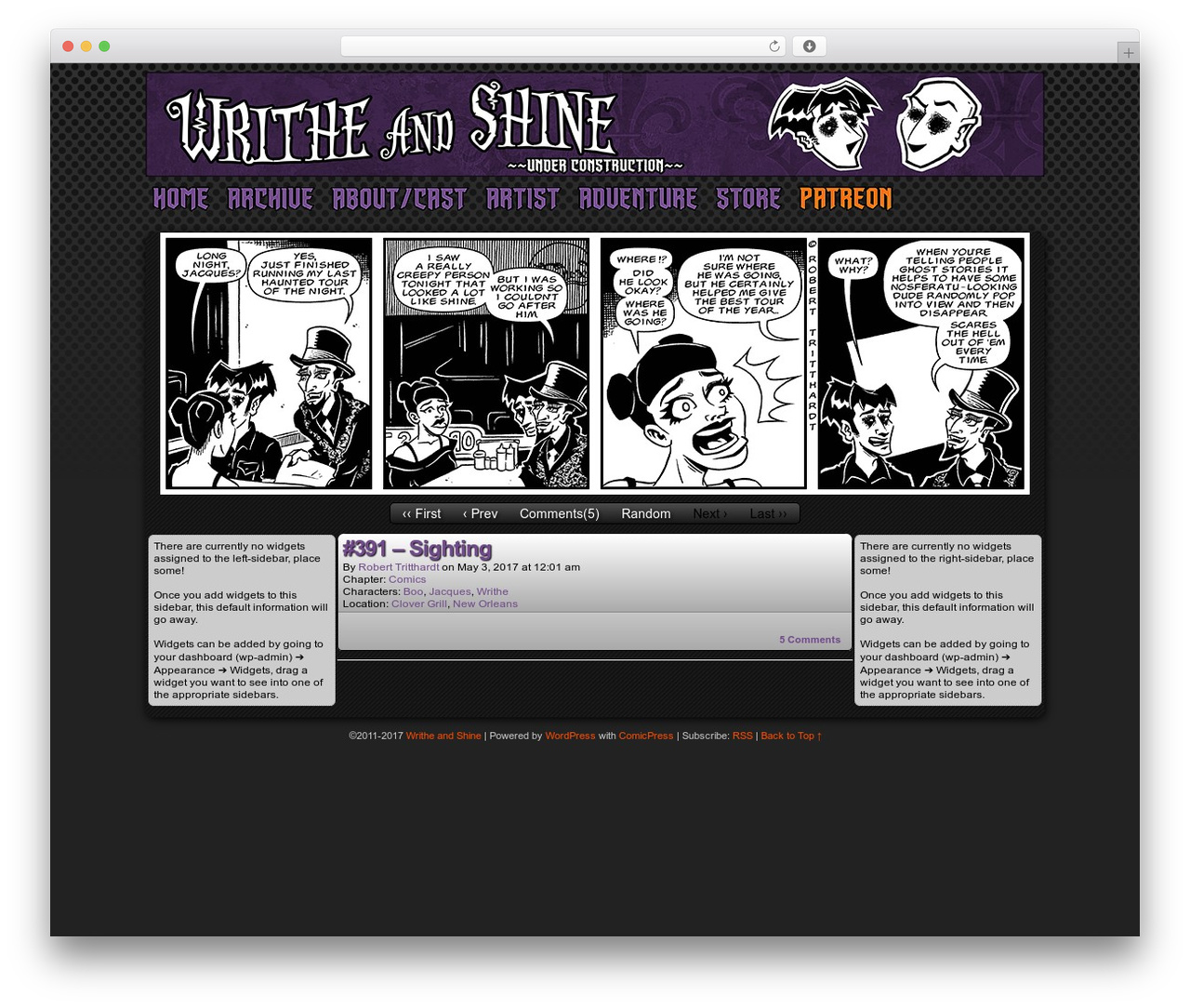 WordPress theme ComicPress - writheandshine.com WordPress theme ComicPress - writheandshine.com