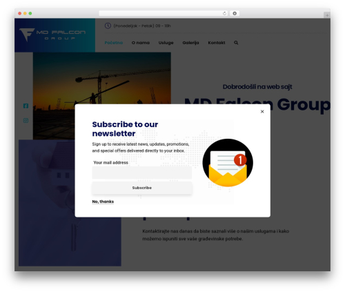 WordPress theme MD Falcon Group - mdfalcongroup.com