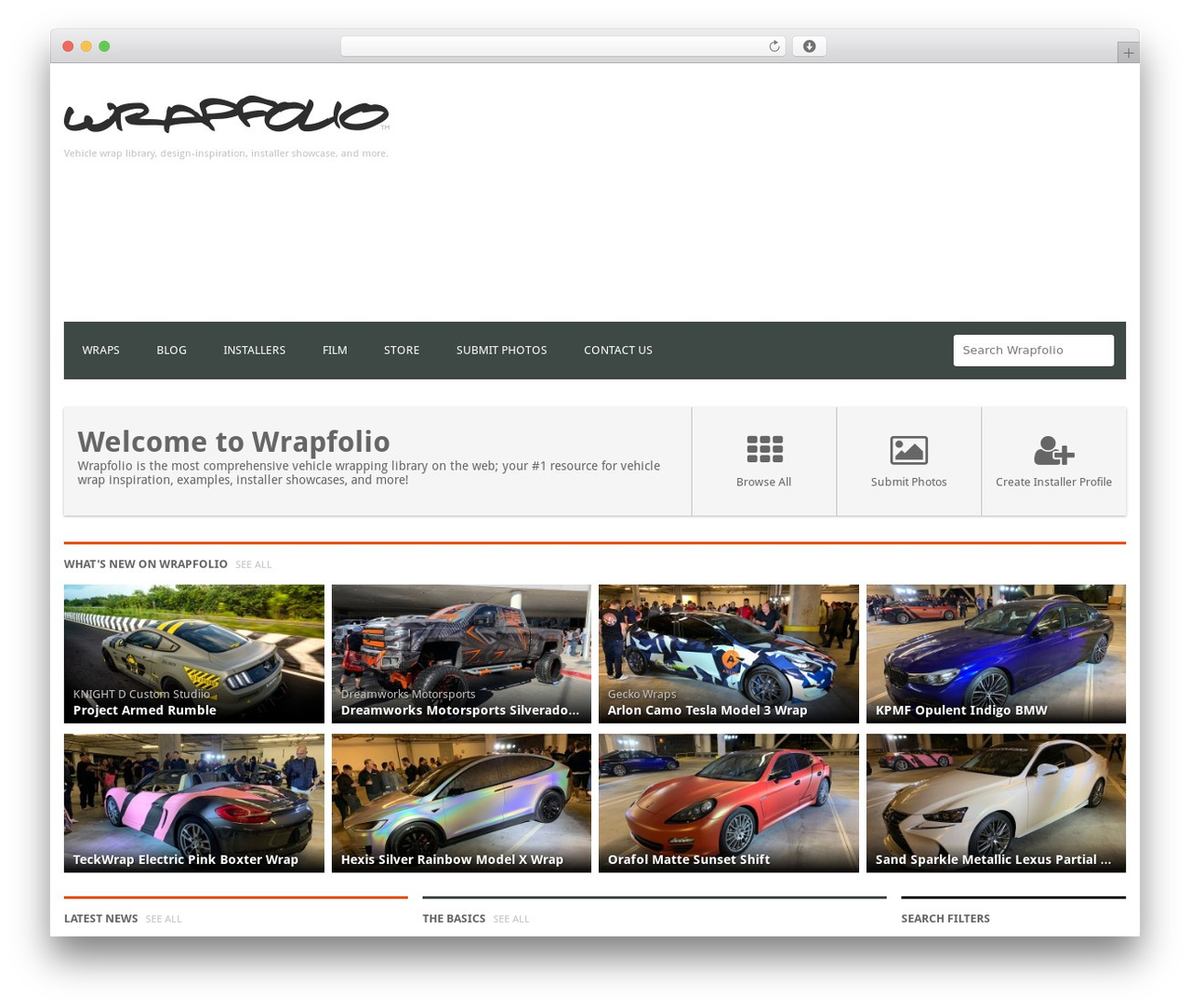 WordPress theme sll - wrapfolio.com
