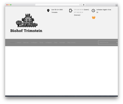 WordPress website theme Orga - biohof-trimstein.ch