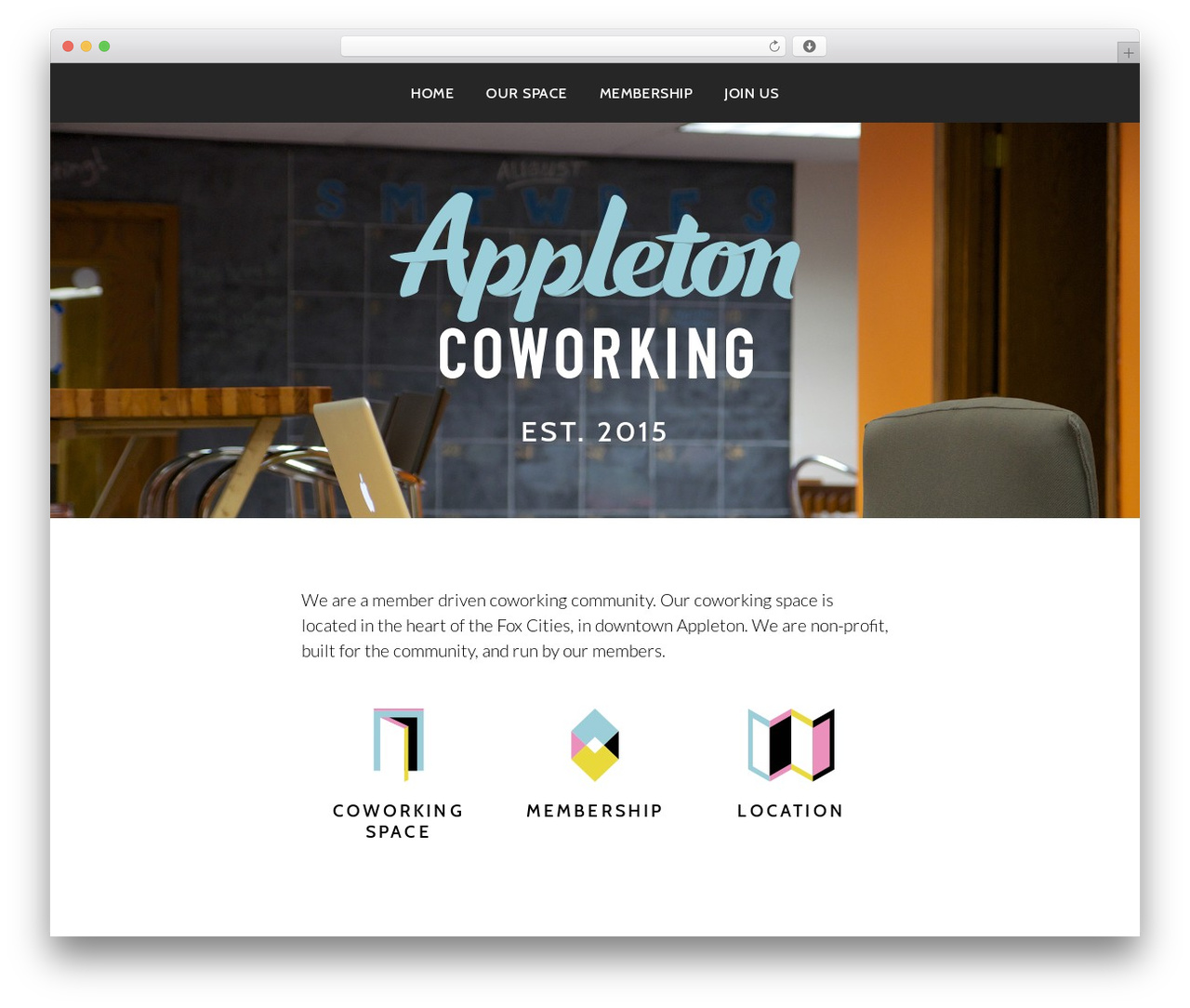 Argent WordPress theme - appletoncoworking.org