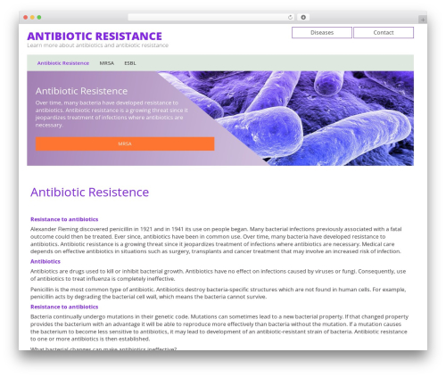Bioglan Bootstrap Basic WordPress website theme - antibioticresistance.eu