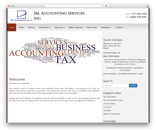Customized WordPress theme - actgtax.com