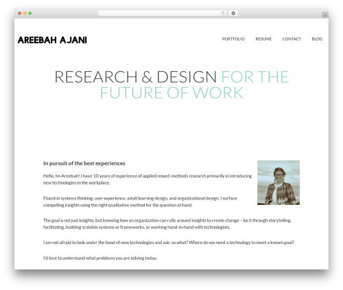 Doctype WordPress theme - areebahajani.com