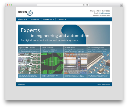 Modernize WordPress theme - arecs.eu