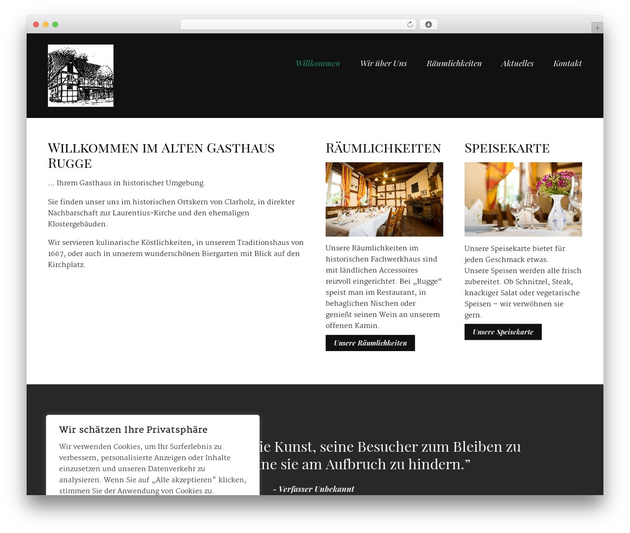Nosh WordPress theme - altes-gasthaus-rugge.de