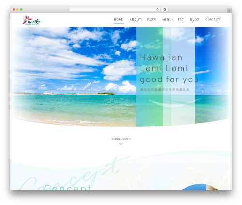 sg072 WordPress theme - hawaiian-romiromi.com