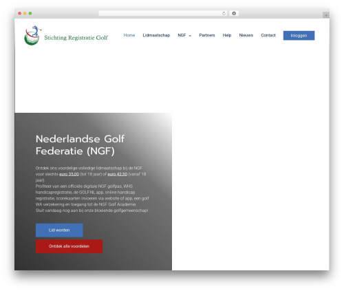 vBase theme WordPress - stichtingregistratiegolf.nl