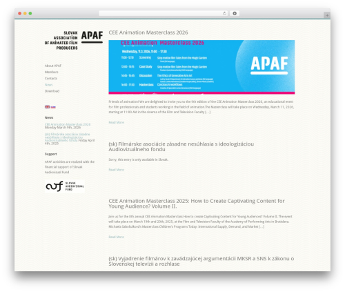 WordPress theme Infinity - apaf.sk