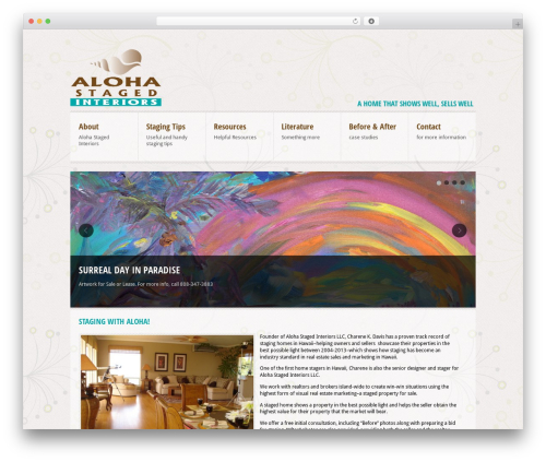 WordPress theme Kauri Theme - alohastagedinteriors.com