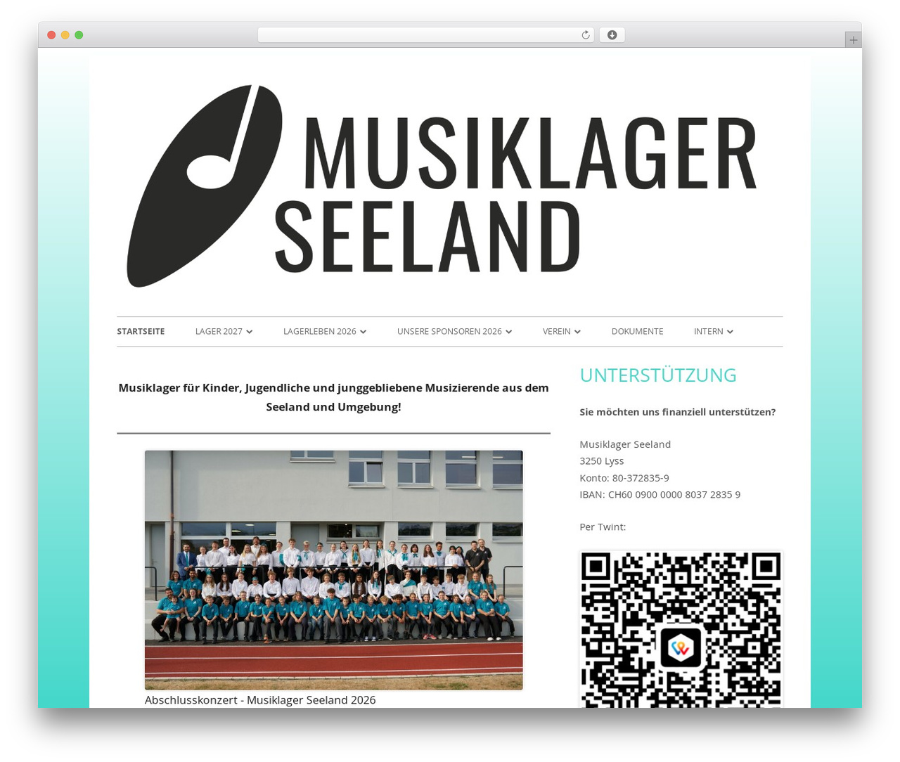 WordPress theme Tiny Framework - musiklagerseeland.ch