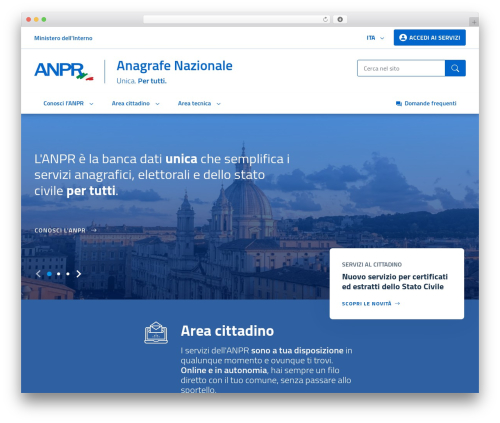 Accordion WordPress plugin - www.anagrafenazionale.interno.it