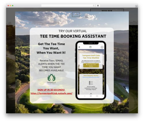 Golfnow legacy shortcodes WordPress plugin - tempestgolfclub.com