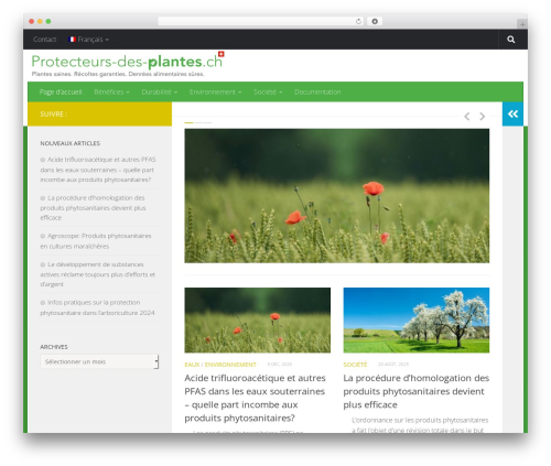 Hueman theme WordPress - protecteurs-des-plantes.ch