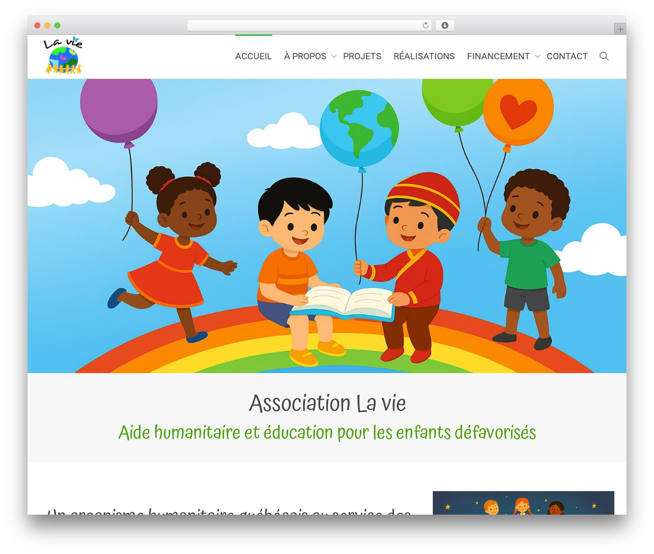 Kleo theme WordPress - associationlavie.com
