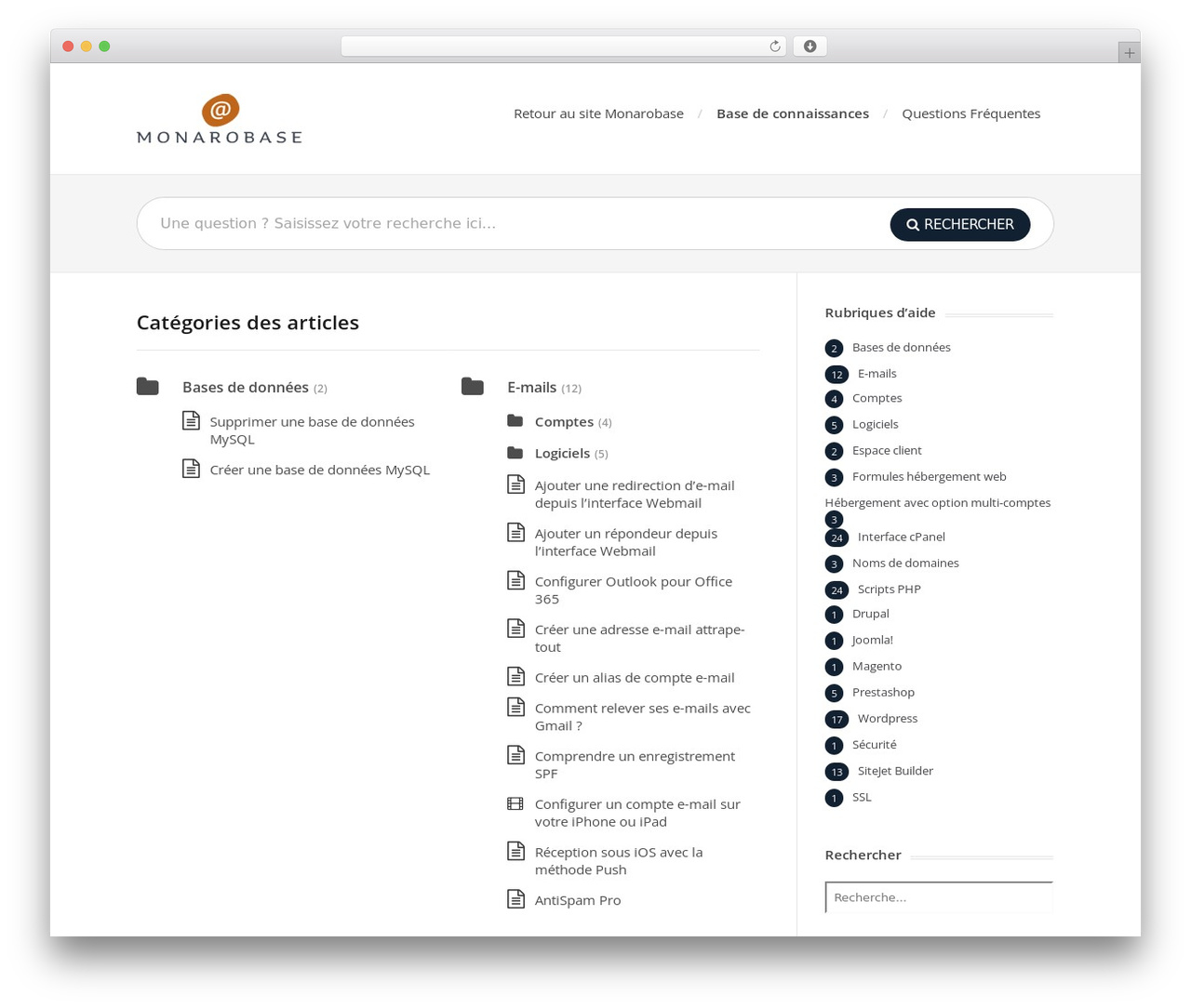 KnowHow WordPress theme - assistance.monarobase.net