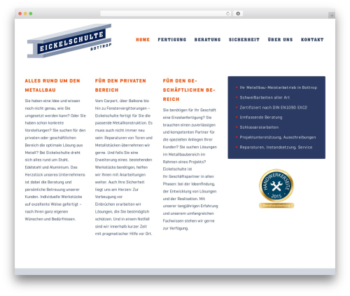 Konstruct top WordPress theme - eickelschulte-metallbau.de