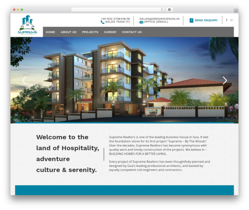 Supreme WordPress website theme - supremerealtorsgoa.com