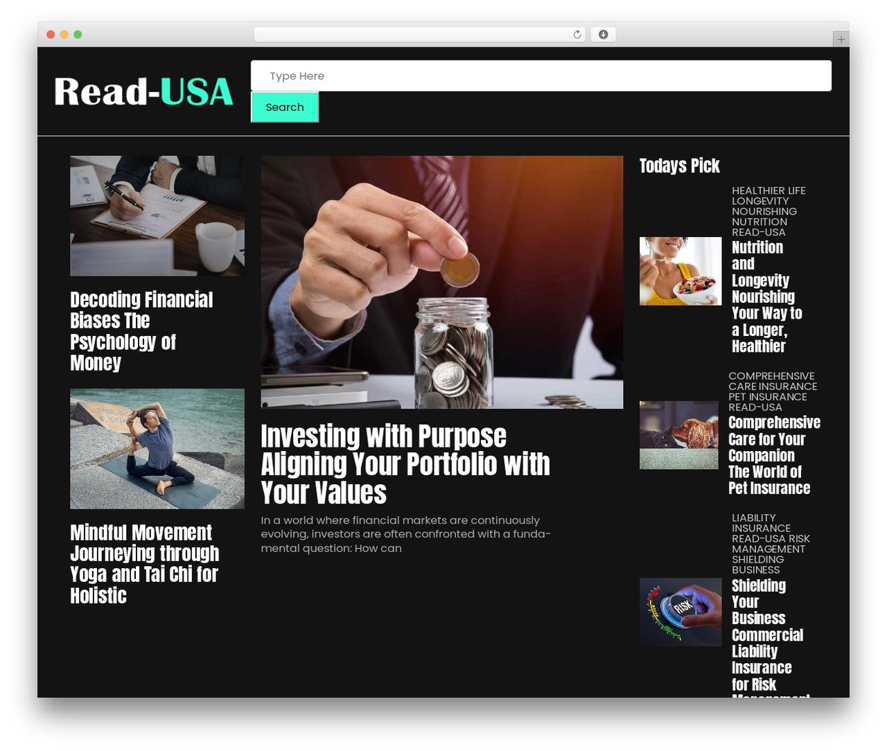 WordPress theme Beatrix - read-usa.com