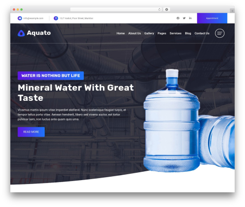 WordPress theme Aquato - wpdemo.zcubethemes.com/aquato