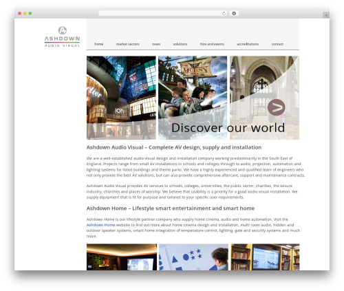 WP theme Ashdown AV - ashdownav.com