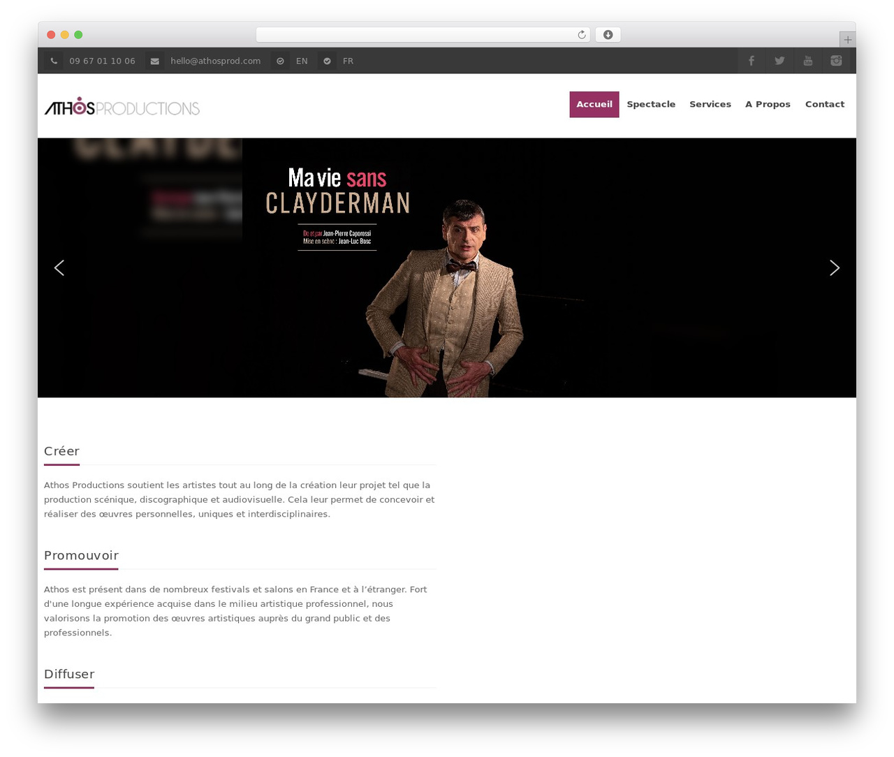 Breakout WordPress theme - athosprod.com