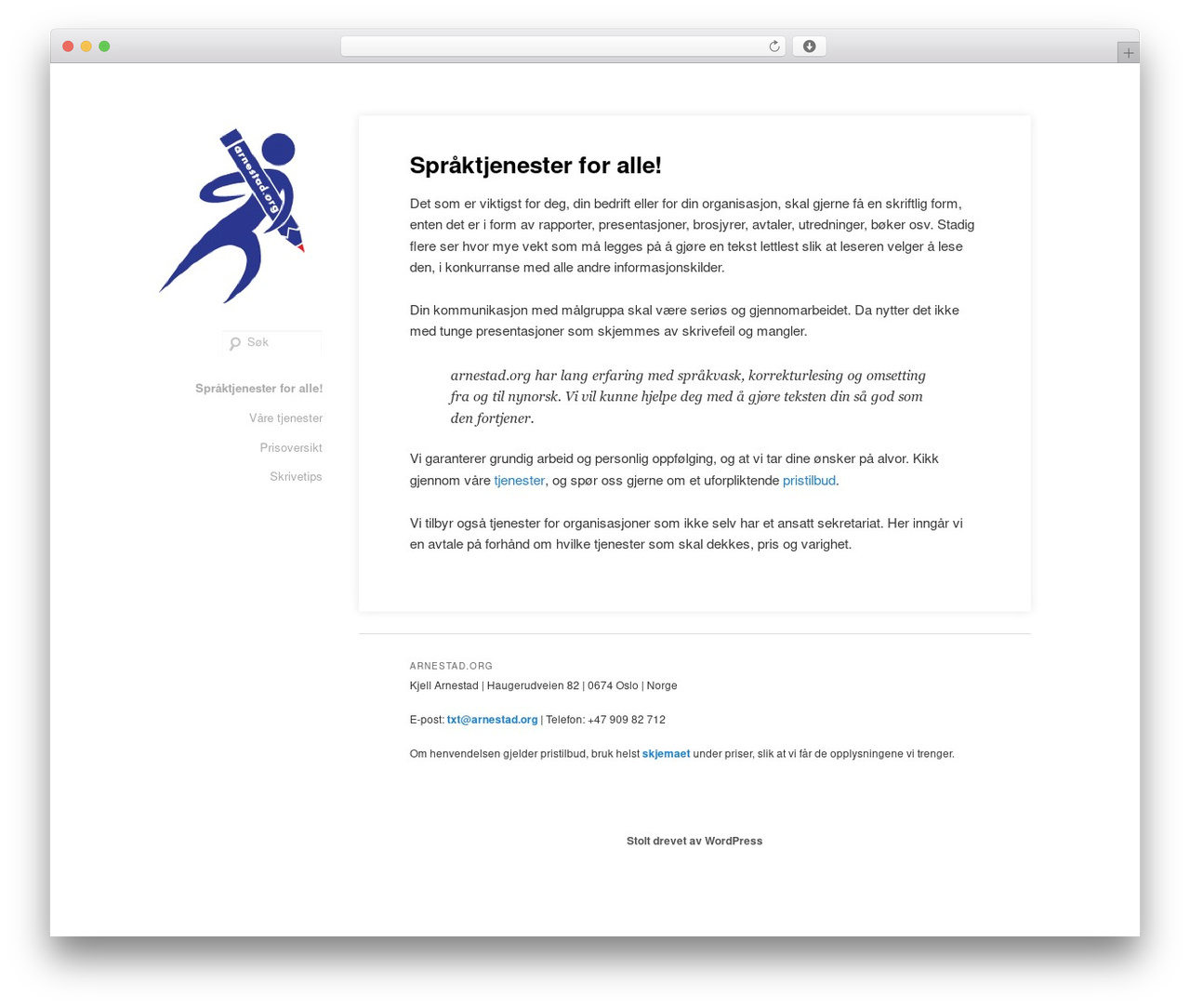 Hum WP theme - arnestad.org