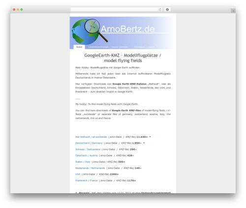 K2 WordPress theme - arnobertz.de