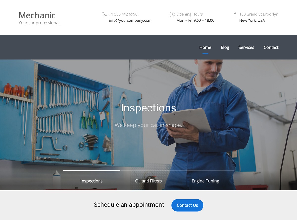 Mechanic Child Theme WordPress shopping theme by ThemeTrail
