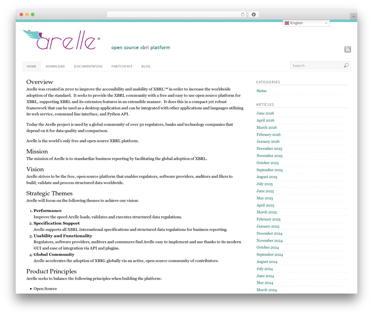 Platform WordPress theme - arelle.org Platform WordPress theme - arelle.org