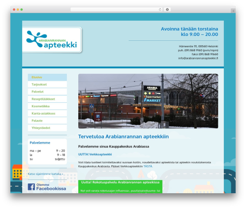 Avoinna tanaan WordPress plugin - arabianrannanapteekki.fi