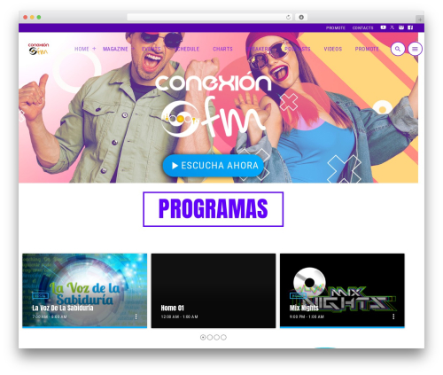 ProRadio theme WordPress - conexion.fm
