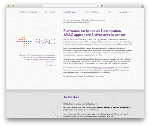 Theme avac WordPress theme design - avac.ch/fr